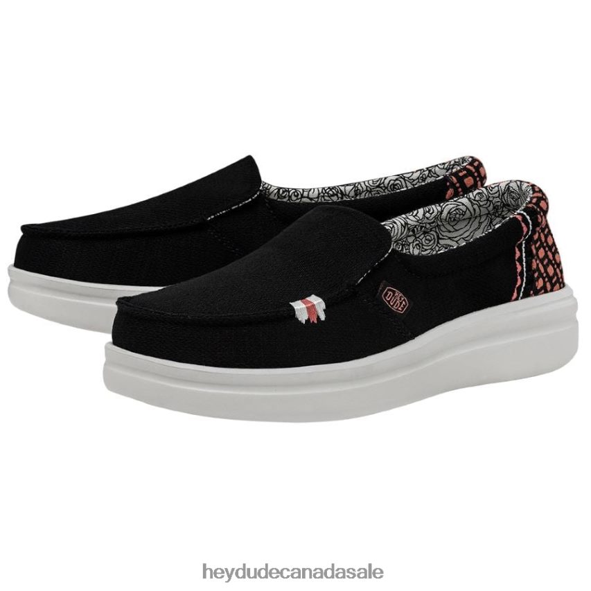 Women Misty Rise Hey Dude Black Palm Shoes 0D6J4L229