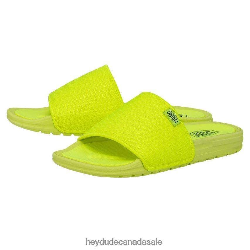 Women Chandler Knit Hey Dude Fluo Yellow Shoes 0D6J4L253